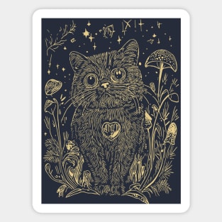 Celestial Scottish Fold Cat – Mystical Feline Under the Stars Magnet